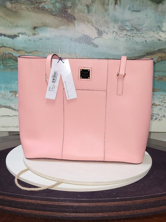Dooney & Bourke Handbags - Dooney & Bourke Lexinton Shopper Pink Saffiano Leather  [Item #HL12]